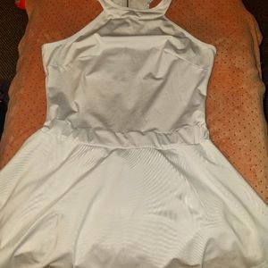 New white cut out back skort outfit